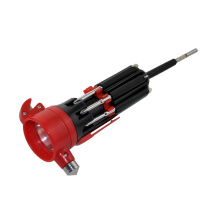 Multi -Screwdriver com martelo de emergência e lâmpada LED